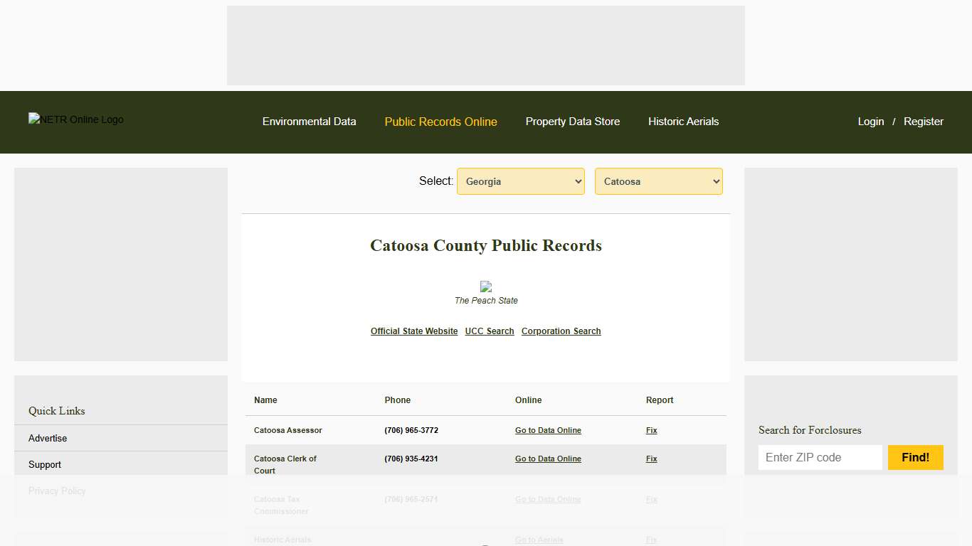 NETR Online • Catoosa • Catoosa Public Records, Search Catoosa Records, Catoosa Property Tax, Georgia Property Search, Georgia Assessor